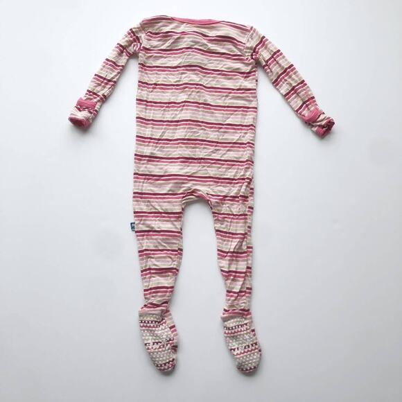 Kickee Pants Girl Forest Strip Footie - Picture 8 of 8